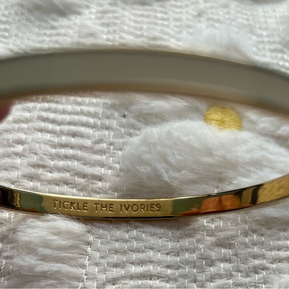 Kate Spade Gold and Cream Bangle Bracelet - Tickle The Ivories. NWOT - Picture 2 of 3